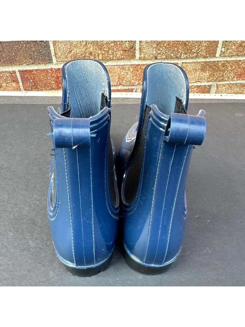 St. John's Bay Navy Blue Chelsea Rain Boots Size 6